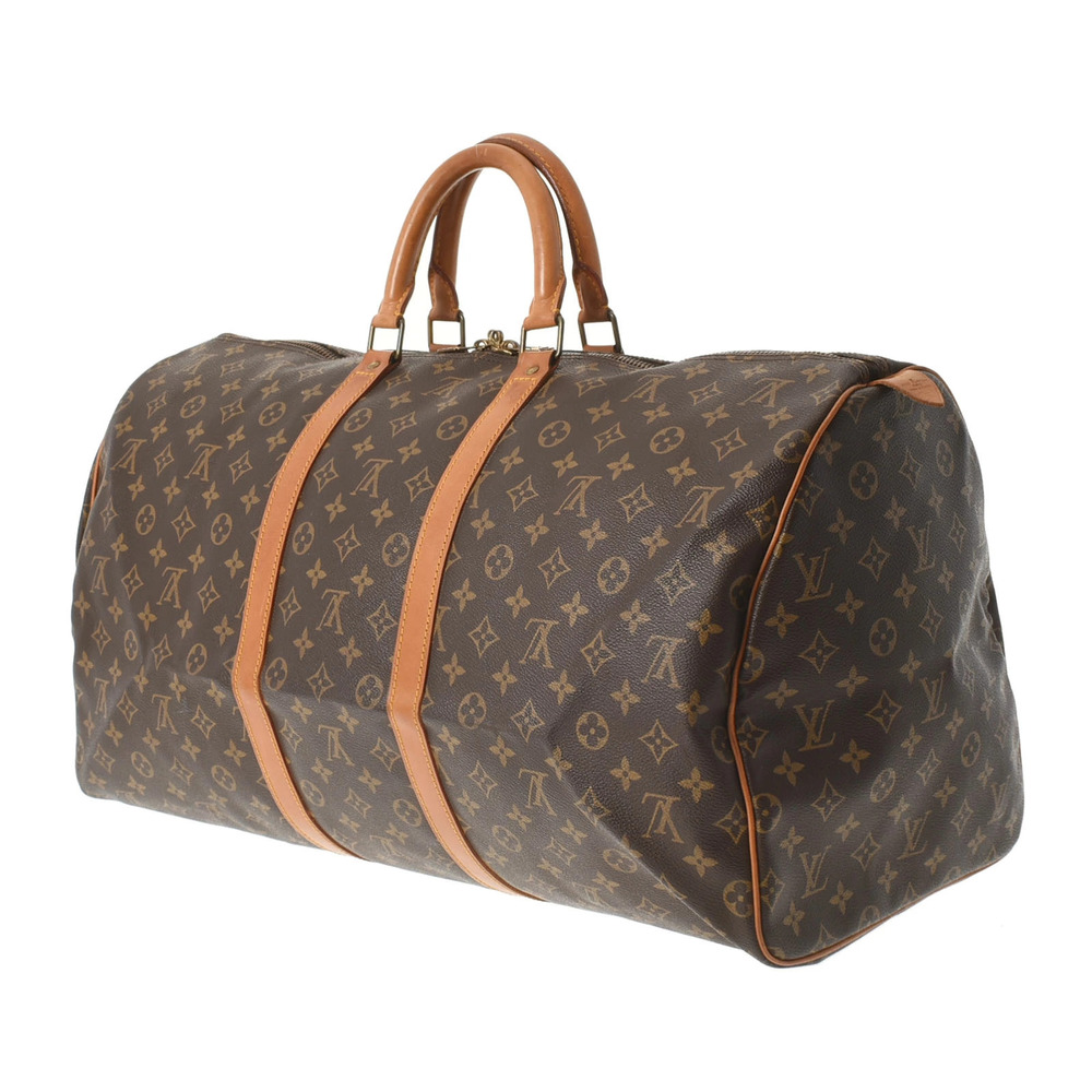 Louis Vuitton Keepall Canvas Bag Boston Brown Monogram